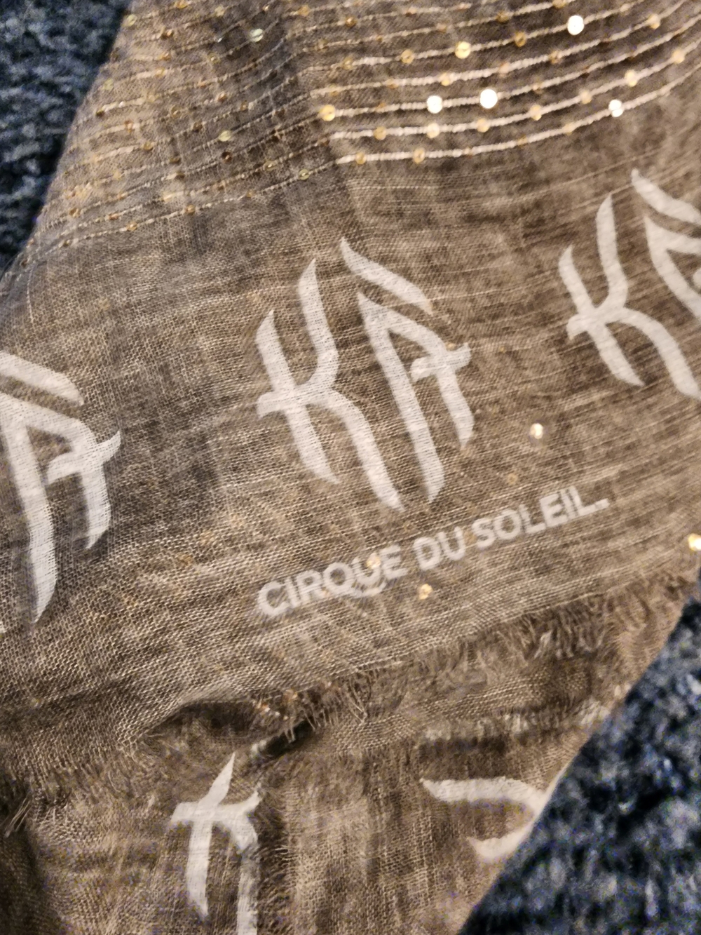 Cirque du Soleil Women's Logo Scarf with Gold Accents